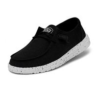 Hey Dude Women's Wendy Slub Canvas Moc Toe Shoes, Navy, 7 UK
