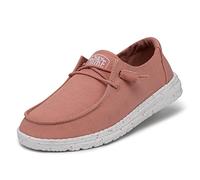 Hey Dude Women's Wendy Slub Canvas Moc Toe Shoes, Terracotta, 8 UK