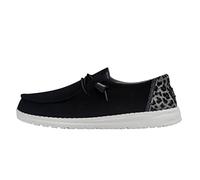 Hey Dude Women's Wendy Stretch Fleece, Leopard Black, 9 UK