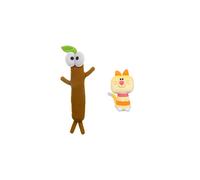 Hey Duggee 2011 Singing Sticky Stick Soft Toy, Brown & 539 2143 EA Talking Enid Soft Toy, Yellow