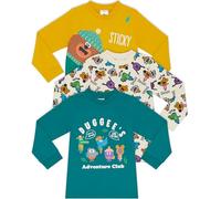 Hey Duggee 3 Pack 100% BCI Combed Cotton Long Sleeved T-Shirts Tops - 3-4 Years 104cm Multicoloured
