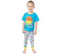 Hey Duggee Boys Blue Character Placement & All-Over Print Short Sleeve Long Leg Pyjama Set - 4-5 Years