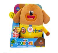 Hey Duggee Tickly Giggly Teddy Bear, Tickle Duggee's tummy to hear him giggle & woof, suitable for all ages, Brown