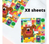 Hey Duggee Wrapping Paper 8 Sheets 8 Tags Sheet Size 70cmx50cm Official Product Responsibly Resourced