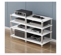 Hey Duty 4Tier CD RackPortable MultiStorage Tower nizer for Home Theater & Office Stylish White Design for Equipment Display & Space Sing