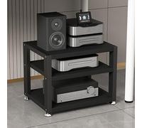 Hey-Duty Audio Tower Stand - 2/3/4 Tier Storage Rack for Stereo Components, Non-Slip Feet, Perfect for Home & Office Record Player Console nization