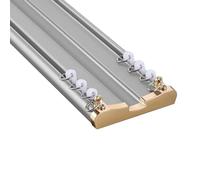 Hey Duty Double Curt Rails 2M Extra Thick Aluminum Alloy Sliding Poles Ceiling MountRoom Divider for Home & Office Decoration Stylish Space Separator