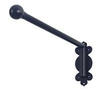 Hey Duty Metal Swing Arm Curt RodsAdjustable 180° Rotating Bracket for Eyelet CurtsSturdy Mount Rail for Doors & Windows