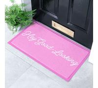 Hey Good Looking Pink Indoor & Outdoor Doormat - 70x40cm Artsy Mats Pink 40cm x 70cm