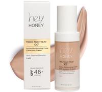 Hey Honey Trick and Treat CC² Cream SPF 46 | Active Moisturizing Color Correcting Cream with Honey & Propolis | Best Cover For Rosacea, Skin Redness & Mature Skin | Cruelty-Free | 1 oz (Light Tone)