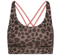 Hey Honey - Women's Criss-Cross Bra Leo - Sports bra size S, brown