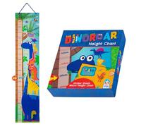 Hey Hugo | Dinoroar Height Chart for Kids | Colourful 2-Sheet Kids Height Wall Chart Measuring up to 160cm/5ft | Kids Height Chart Wall Sticker Age 3+ | Decorative for Bedroom or Playroom