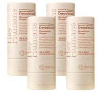 HEY HUMANS Natural Deodorant Rose Water Ginger - 2 oz (Pack of 4), 8.0 oz