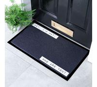 Hey I'm Mat Who Are You Indoor & Outdoor Doormat - 70x40cm Artsy Mats Black 40cm x 70cm