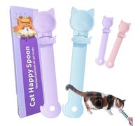 Hey Jumi 2 Pack Cat Treat Squeeze Spoon, Lickable Dispenser for Wet Food & Puree, Multi-Function Feeding Tool with Ergonomic Design, Easy to Clean (Pink&Purple/Blue&Purple)