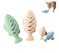 Hey Jumi 2Pcs Silicone Cat Toys, Multi-Functional Chew, Treat Dispenser, Interactive Feeder Toy for Indoor Cats, Food Puzzle Kitten Teething Toys, Durable Pet Training Toy with Catnip Ball