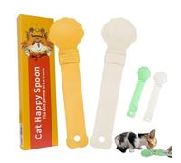 Hey Jumi Cat Strip Feeder Spoon, Happy Squeeze Dispenser for Wet Cat Treats (Beige&Green/Beige&Orange)