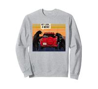 hey look the menu mountains forest camping wilderness bear Sweatshirt