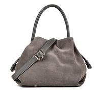 Hey Marly Cool Companion Suede Handbag Genuine Leather 28 cm gray