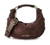 Hey Marly Lifetime Sister Suede Shoulder Bag Genuine Leather 25 cm brown