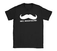 Hey Moustache Mens T-Shirt X-Large Black Impractical Jokers Gift Top Funny Joke
