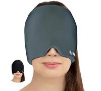 Hey Nature Migraine Relief Mask, Reusable Hot and Cold Eye Mask, Grey