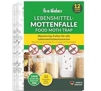 Hey Nature Pantry Moth Traps, 12 Pieces, Food Moth Trap, Non-toxic Moth Catcher With No Insecticides, Pheromone Moth Traps With Maximum Effect to Identify Infestation, Monitoring Trap Against Moths