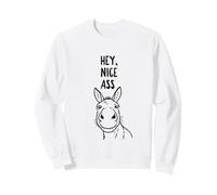 Hey Nice Ass Funny Donkey Bathroom Humor Quote Design Sweatshirt