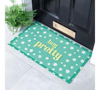 Hey Pretty Flowers Doormat (70 x 40cm) Artsy Mats Blue 40cm x 70cm