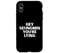 Hey Seungmin You're Lying Kpop Stay Hyunnie Funny Quote Case for iPhone X/XS