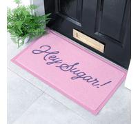 Hey Sugar Indoor & Outdoor Doormat - 70x40cm Artsy Mats Pink 40cm x 70cm