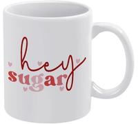Hey Sugar Novelty Ceramic Coffee Mugs Cup Double Side Printed Ceramic Tea Mug for Mom Dad Friend Wife Husband 11Oz
