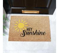 Hey Sunshine Coir Doormat (60 x 40cm) Artsy Mats Brown 40cm x 60cm
