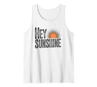 Hey Sunshine Retro Sun Vintage Aesthetic Graphic Tank Top