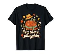 Hey There, Pumpkin Autumn Leaves Spice Fall Cozy Cute T-Shirt