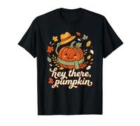 Hey There, Pumpkin Autumn Leaves Spice Fall Cozy Cute Value Graphic T-Shirt