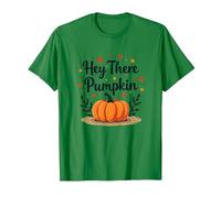 Hey There Pumpkin Fall Autumn Leaves Cute Greeting T-Shirt, Men, Kelly Green, XXL