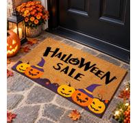 Hey There Pumpkin Welcome Mat, Natural Coir Fall Door Mat with Non-Slip Base, Hello Pumpkin Entrance Rug for Autumn Thanksgiving, Indoor Outdoor Front Door Decor (#21,45 * 70cm)