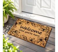 Hey There Pumpkin Welcome Mat, Natural Coir Fall Door Mat with Non-Slip Base, Hello Pumpkin Entrance Rug for Autumn Thanksgiving, Indoor Outdoor Front Door Decor (#11,40 * 60cm)