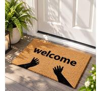 Hey There Pumpkin Welcome Mat, Natural Coir Fall Door Mat with Non-Slip Base, Hello Pumpkin Entrance Rug for Autumn Thanksgiving, Indoor Outdoor Front Door Decor (#01,45 * 70cm)