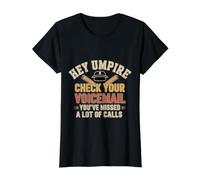 Hey Umpire Missed Calls Check Your Voicemail - Value Graphic T-Shirt, Women, Black, M