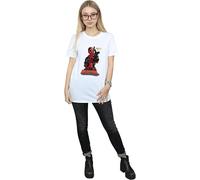 Hey You Cotton Boyfriend T-Shirt Deadpool White XXL