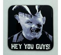Hey You Guys - Sloth from The Goonies - Drinks Coaster - Hardboard - 9cm x 9cm - Gloss Finish