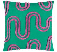 Heya Home Archie Tufted Abstract Polyester Filled Cushion