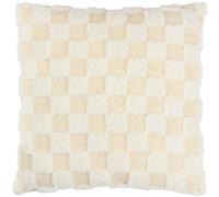 Heya Home Check It Boucle Fleece Feather Filled Cushion
