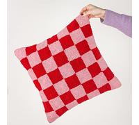 Heya Home Check Knitted Feather Rich Filled Cushion