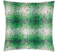 Heya Home Connie Check Polyester Filled Cushion,Green/Lilac,45 x 45cm