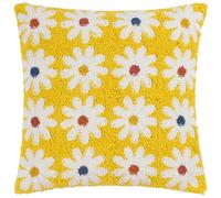 Heya Home Daisy Cushion Cover, Mellow Yellow, 45 x 45cm