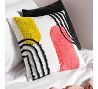 Heya Home Elmer 100% Cotton Tufted Cushion | Size: 45 cm x 45 cm Heya Home Multicolor 45 cm x 45 cm