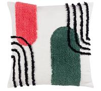 Heya Home Elmer Feather Filled Cushion, Pink/Jade, 45 x 45cm